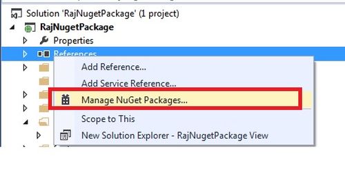 Manage NuGet Packages